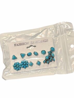 Turquoise Fashion Earring Set - Women Accessories